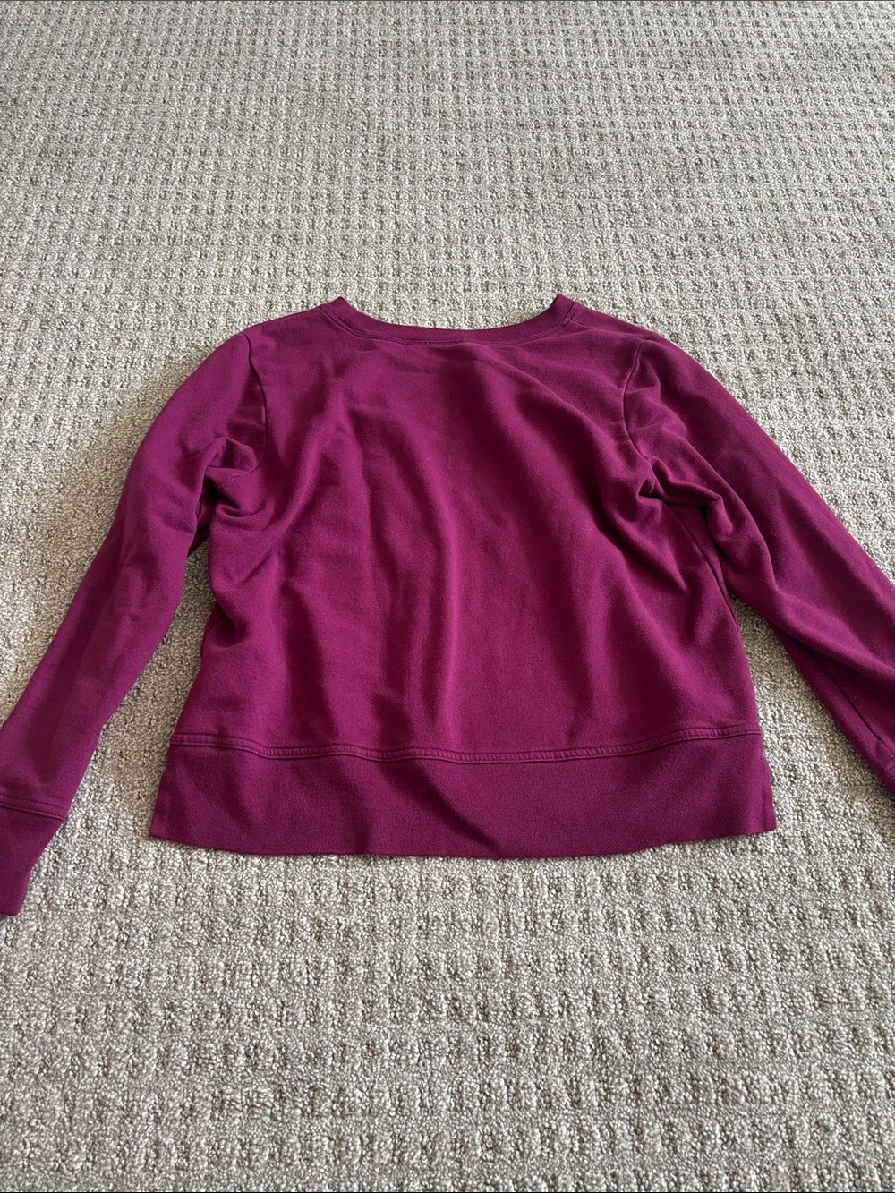 GAP Girls Maroon Crewneck Sweatshirt with Pink Logo